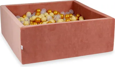 Obrázek produktu pro Kuličkový bazén 110x110x40cm Sametově měkká kaňonová hlína - s 600 kuličkami