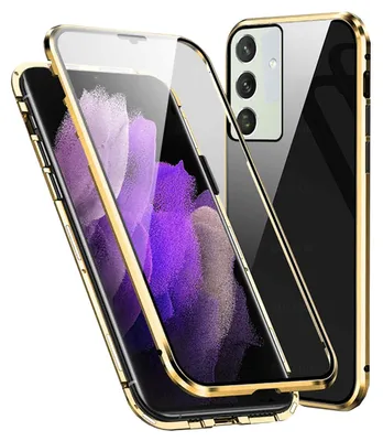 Obrázok produktu pre Puzdro na mobilný telefón Samsung Galaxy A35 – 360° magnetické sklenené puzdro s kovovým rámom