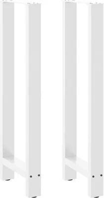 Produktbild von Möbel Couchtischbeine Weiß 2 Stk. 50x(110-111) cm Stahl - Tischbeine 4013353
