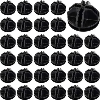 Image de Pièces de raccordement pour étagère à chaussures - 50 pièces - noir