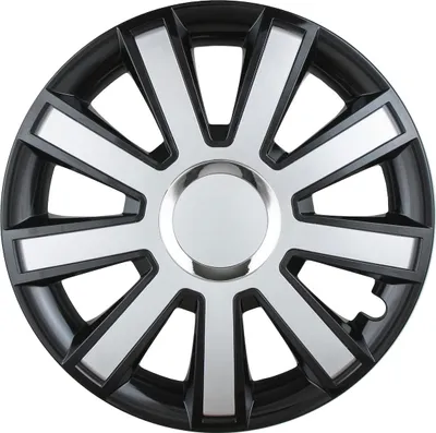 Produktbild von Radkappen FLASH 16" Schwarz-Silber für Stahlfelgen