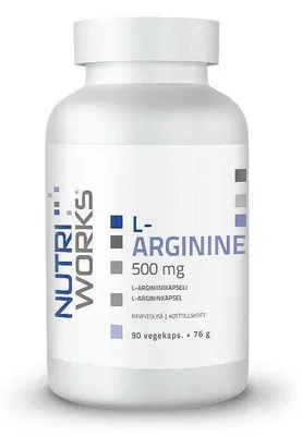 Produktbild von L-Arginin 500 mg Kapseln, Nahrungsergänzungsmittel für Muskelpump & Stickstoffmonoxid-Bildung