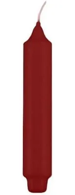 Produktbild von 12 rote Stabkerzen mit Zapfenfuß, 40 x Ø 3 cm