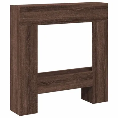 Zdjęcie produktu dla vidaXL Obramowanie kominka brązowy dąb 81x18x82 cm materiał drewnopochodny