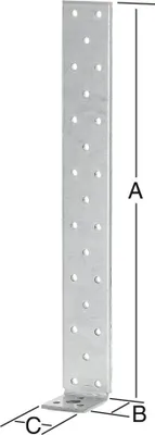 Produktbild von Vormann Beton-Flachstahlanker sendzimir verzinkt 300 x 40 x 40 mm