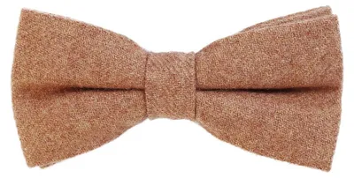 Produktbild von DonDon Herren Fliege 12 x 6 cm Baumwolle gebunden und längenverstellbar hellbraun