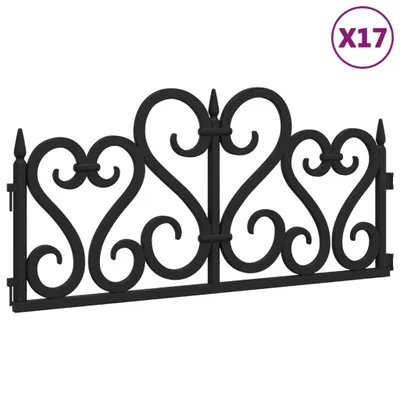 Immagine prodotto di vidaXL Bordatura per prato 17 pz. nero 10 m PP