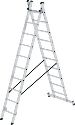 Produktbild von Sprossen-Mehrzweckleiter 2-teilig mit nivello®-Traverse 2x10 Sprossen