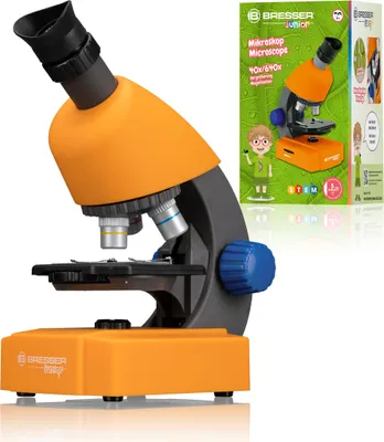 Zdjęcie produktu dla Mikroskop BRESSER Junior z okularem powiększającym 40x - powiększenie 640x