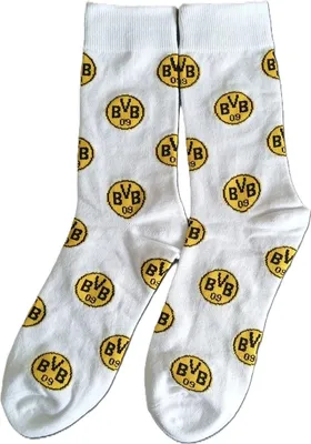 Produktbild von Borussia Dortmund Weihnachtssocken weiss Logo