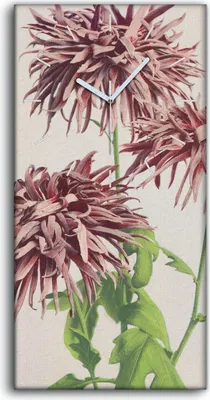 Produktbild von Wanduhr Bürouhr Leinwand Bild Geräuschlos 30x60 Gemälde Blumen Pflanzen Kunst - weiße Hände