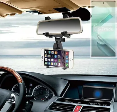 Produktbild von K-S-Trade Smartphone Halterung kompatibel mit Vivo V40e Rückspiegel Halterung schwarz Auto Halterung KFZ Halter