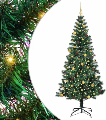 Obrázok produktu pre Umelý predsvietený vianočný stromček zelený 240 cm