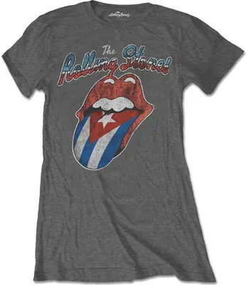 Zdjęcie produktu dla The Rolling Stones Rocks Off Cuba Charcoal Grey S Damskie Koszulka
