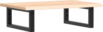 Produktbild von vidaXL Waschtischplatte mit Halterung Stahl und Massivholz Eiche