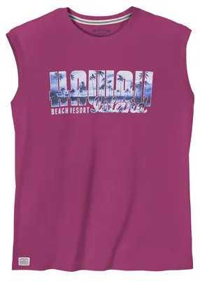 Produktbild von Redfield Übergrößen Muskelshirt Print Hawaii pink