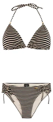 Produktbild von Protest PRTMatch Gestreifter Triangel-Bikini-Set schwarz / weiß - gestreift schwarz / weiß - gestreift 38