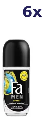 Produktbild von 6x Deo-Roll-on 50 ml für Männer, Sport, Dry Citrus Green