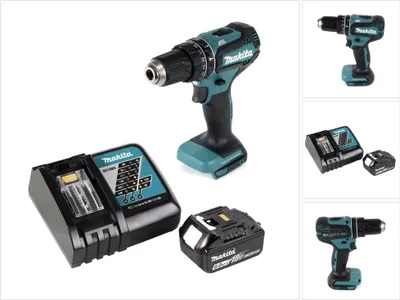 Obrázok produktu pre Akumulátorová príklepová vŕtačka Makita DHP 485 RG1 18 V 50 Nm bez kefiek + 1x akumulátor 6,0 Ah + nabíjačka
