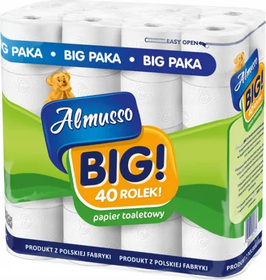 Produktbild von 40 rolí třívrstvého toaletního papíru v balení 3 vrstvy, 40 rolí x 105 listů bílý