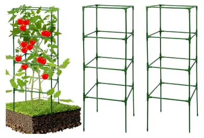 Produktbild von Rankhilfe für Tomatenpflanzen | Spalier für Pflanzkübel | Stabiler Kletterrahmen für Rosen, Pfingstrosen und Gurken im Garten, auf der Terrasse und im Beet