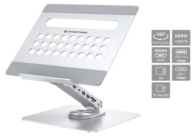 Immagine prodotto di Conceptronic DONN27G CONCEPTRONIC Laptop Halterung inkl Docking,HDMI,100WPD,+ si