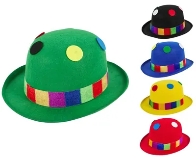 Productafbeelding van Party bolhoed Clown met stippen - 1 stuk assorti uitgeleverd