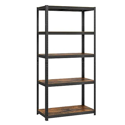 Produktbild von Songmics Standregal Industrie-Design mit 5 Ablagen Vintagebraun-Schwarz