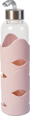 Produktbild von Trinkflasche Glas Silikon rosa 500ml