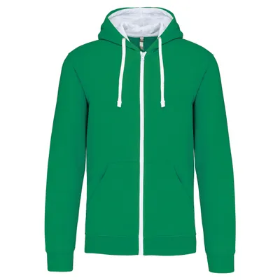 Produktbild von Kariban HERREN-KAPUZENSWEATSHIRT BICOLOR mit Reißverschluss