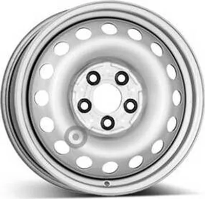 Productafbeelding van 16-inch stalen velg ALCAR, 16" x 6.5", 5x112 boutgaten, ET52, 66.50mm naafdiameter, velg in zilverkleur