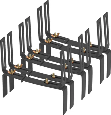 Produktbild von BigDean 6 Stück Blumenkastenhalter anthrazit Standard H-Form Kasten Halter Balkonkastenhalter