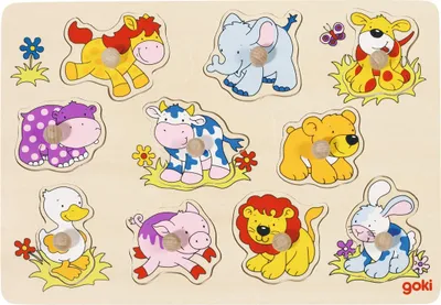 Obrázok produktu pre Goki kolíkové puzzle zvieratká II