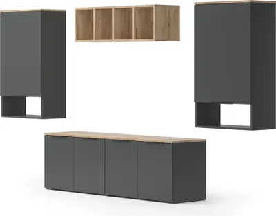 Produktbild von Wohnwand Vicco Wido Anthrazit 5 Teile, Model 49801