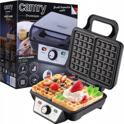 Produktbild von Camry CR 3046 vaflovač 2 vafle čierna 1000 W