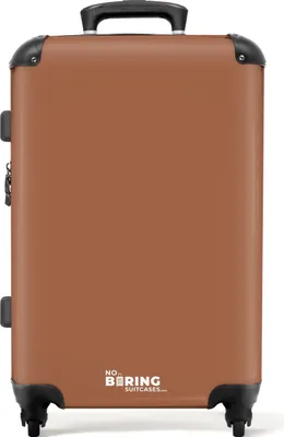 Produktbild von NoBoringSuitcases.com® Großer Koffer - Terrakotta - einfarbig - Kombinationsschloss TSA - Hartschalen Trolley 4 Rollen - 72 liter - Reisekoffer - 66 cmKoffer Mittelgroß 67x43x25 cm, 72L,