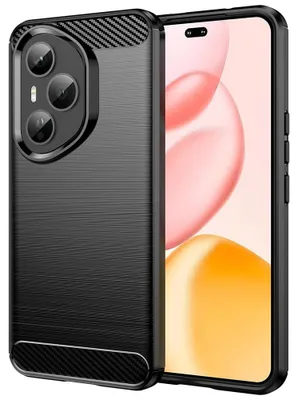 Obrázek produktu pro Techsuit – silikonové pouzdro s karbonovým vzorem pro Honor 400 Pro – černé