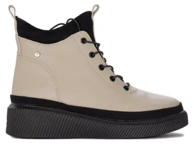 Produktbild von Filippo Damen Winter Stiefel aus Vollnarbenleder mit Reißverschluss und elastischen Schnürsenkeln