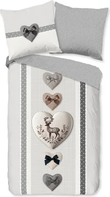 Produktbild von Duvet cover Good Morning 135x200 + 1* 80x80 cm - romantic winter hearts