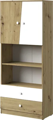 Produktbild von Minio, Regal, Highboard "Nantes" 80 cm, Artisan Eiche/Weiss Matt Farbe
