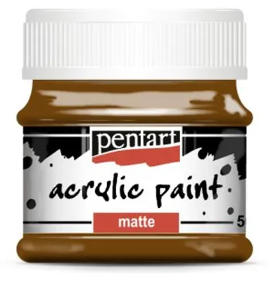 Imagen del producto de Pintura acrílica mate PENTART, 50 ml, color castaño