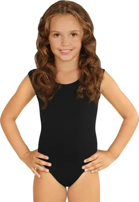 Produktbild von Ärmelloser Body schwarz Kindergröße: 116-128