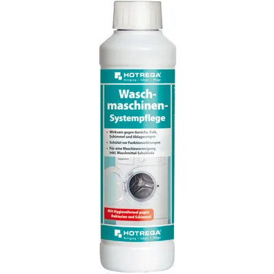 Produktbild von HOTREGA Waschmaschinenreiniger - Waschmaschinen Systempflege 250 ml Flasche