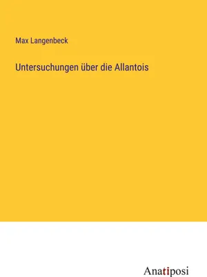Produktbild von Untersuchungen über die Allantois