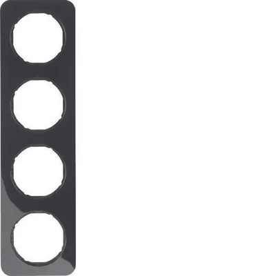 Produktbild von Berker 10142145, Schwarz, Thermoplast, Schraubenlos, Berker, Glänzend, R.1