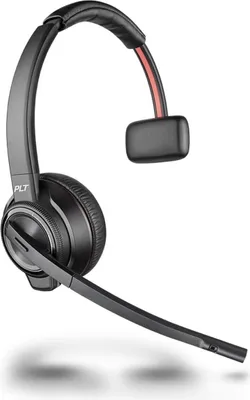 A black and gray headset with a microphone boom is shown against a white background.