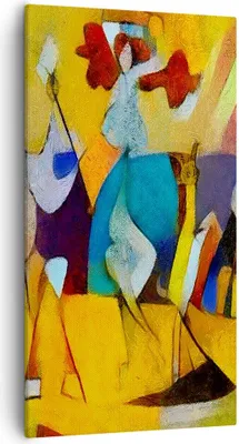 Produktbild von Bild auf Leinwand - Leinwandbild - Abstraktion modern - 55x100cm - Wand Bild - Wanddeko - Leinwanddruck - Bilder - Kunstdruck - Wanddekoration - Leinwand bilder - Wandkunst - PA55x100-3455