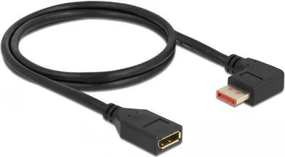 Obrázok produktu pre DELOCK Predlžovací kábel DisplayPort 8K 60 Hz 1 m zástrčka 90° pravý uhol do zásuvky