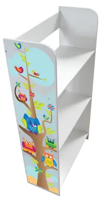 Immagine prodotto di Scaffale per libri per bambini in stile scandinavo, in legno bianco, dimensioni 50 cm x 25 cm x 102,5 cm