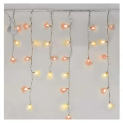 Standard LED spojovací řetěz pulzující – rampouchy, 2,5 m, venkovní, červená/vintage